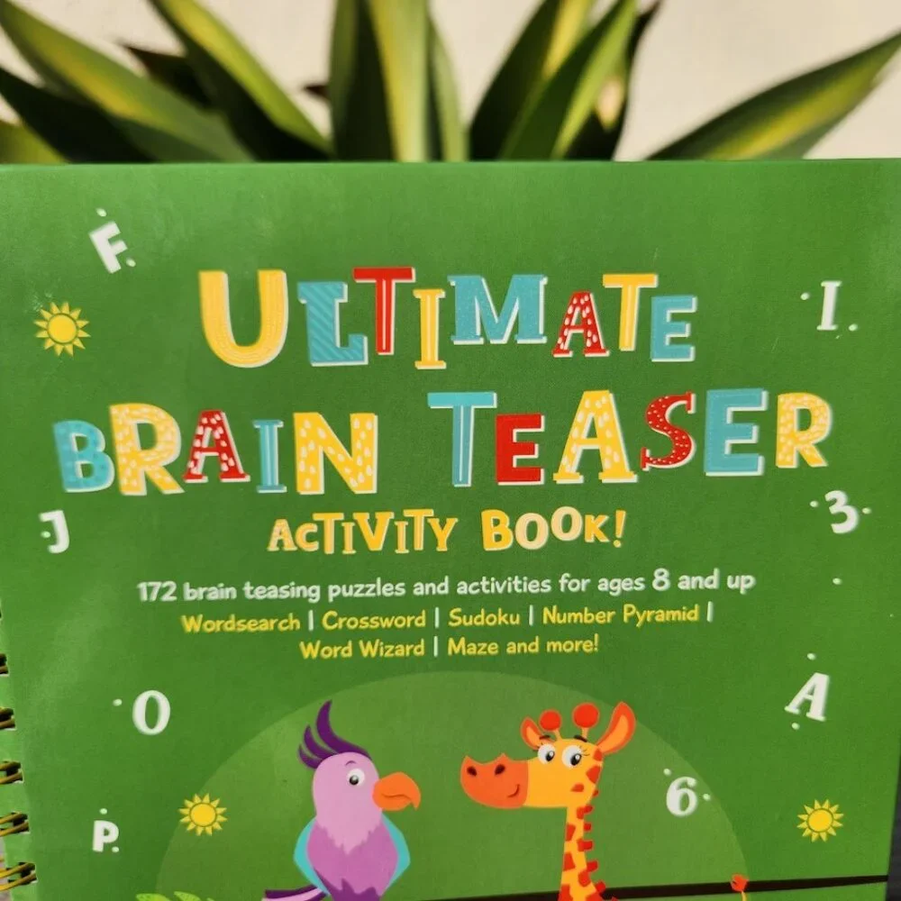 NEW Kids Brain Teaser Puzzle Activity Book Sodoku Crossword Word Search Numbers